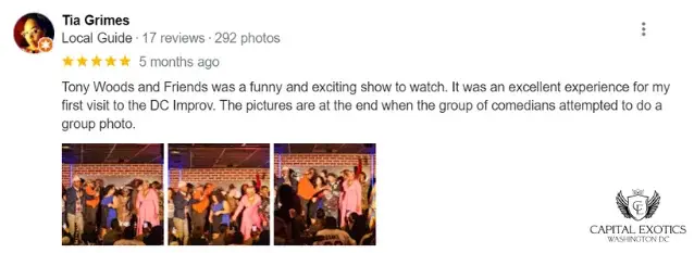 Google review about club