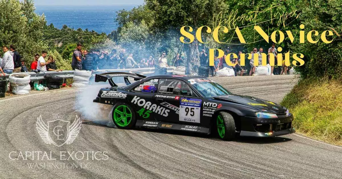 Overview of SCCA novice permits for Capital Exotic race car rentals.