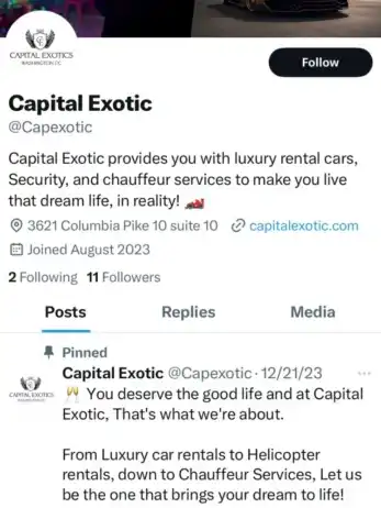 Twitter social media platform