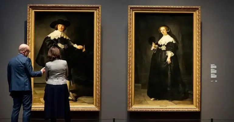 Portraits of Maerten Soolmans and Oopjen Coppit by Rembrandt van Rijn | famous art
