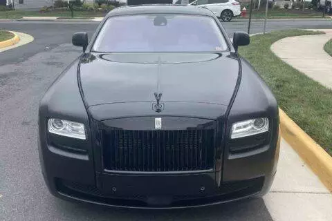 Rolls Royce Ghost Black Badge front Side, Black Color Luxury SUV