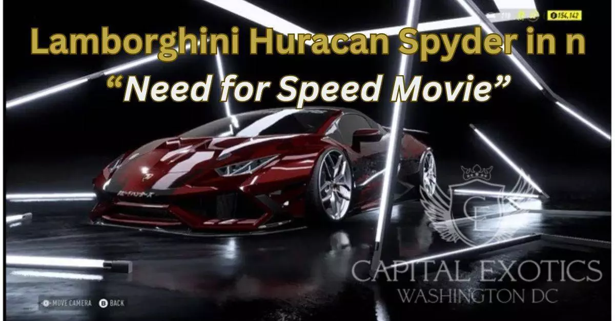 Lamborghini Huracan Spyder from Need for Speed movie, available for rental at Capital Exotic.